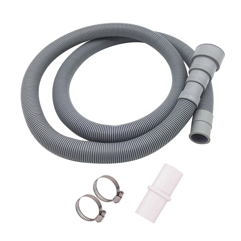 

70/150/200cm Washing Machine Dishwasher Drain Waste Hose Waste Water Outlet Expel Soft Tube PP Stretchable Drain Flexible Hose