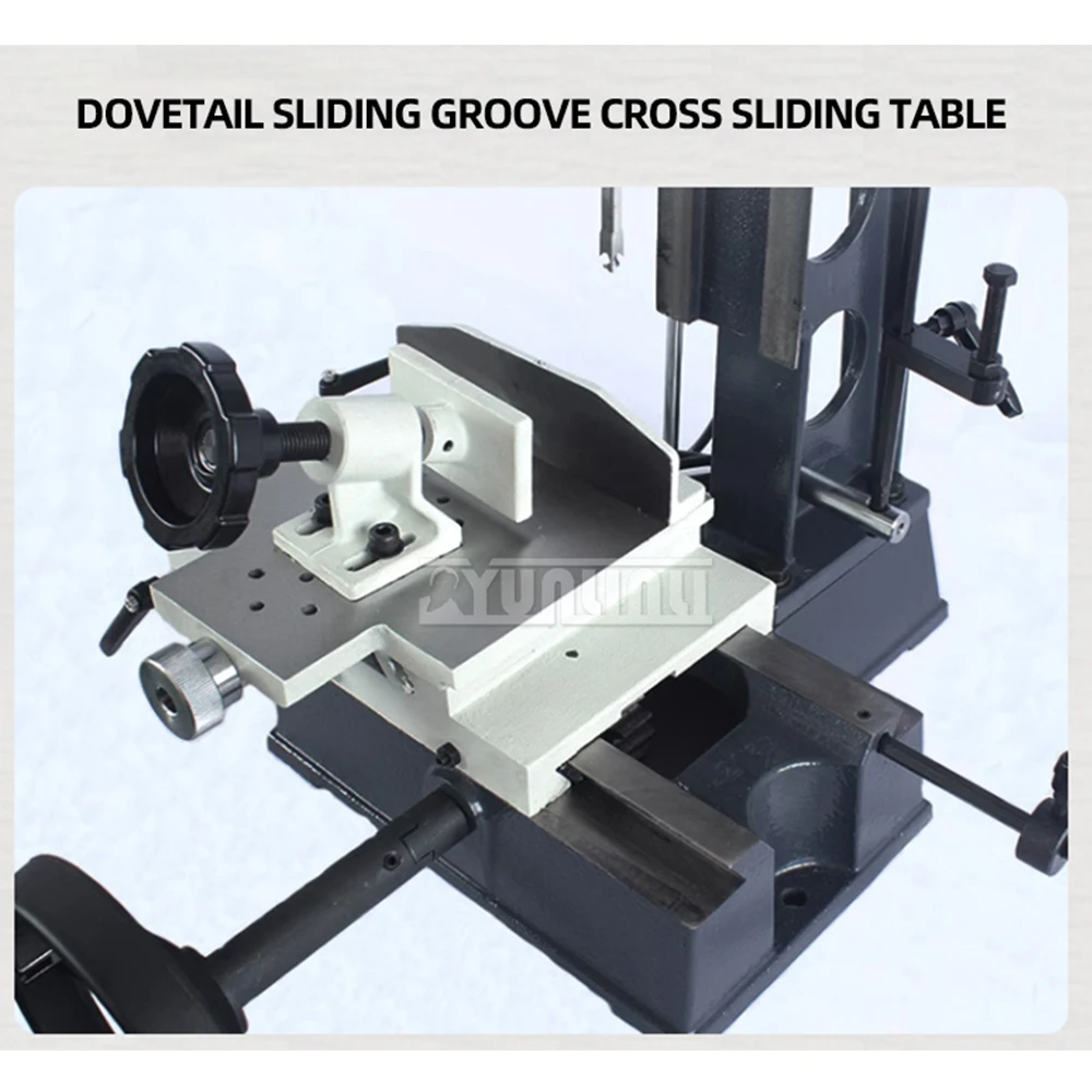 220V Woodworking Mortise Machine 1/2 HP Powermatic Mortiser With Chisel Bit Sets Benchtop Mortising Machine Square Tenon