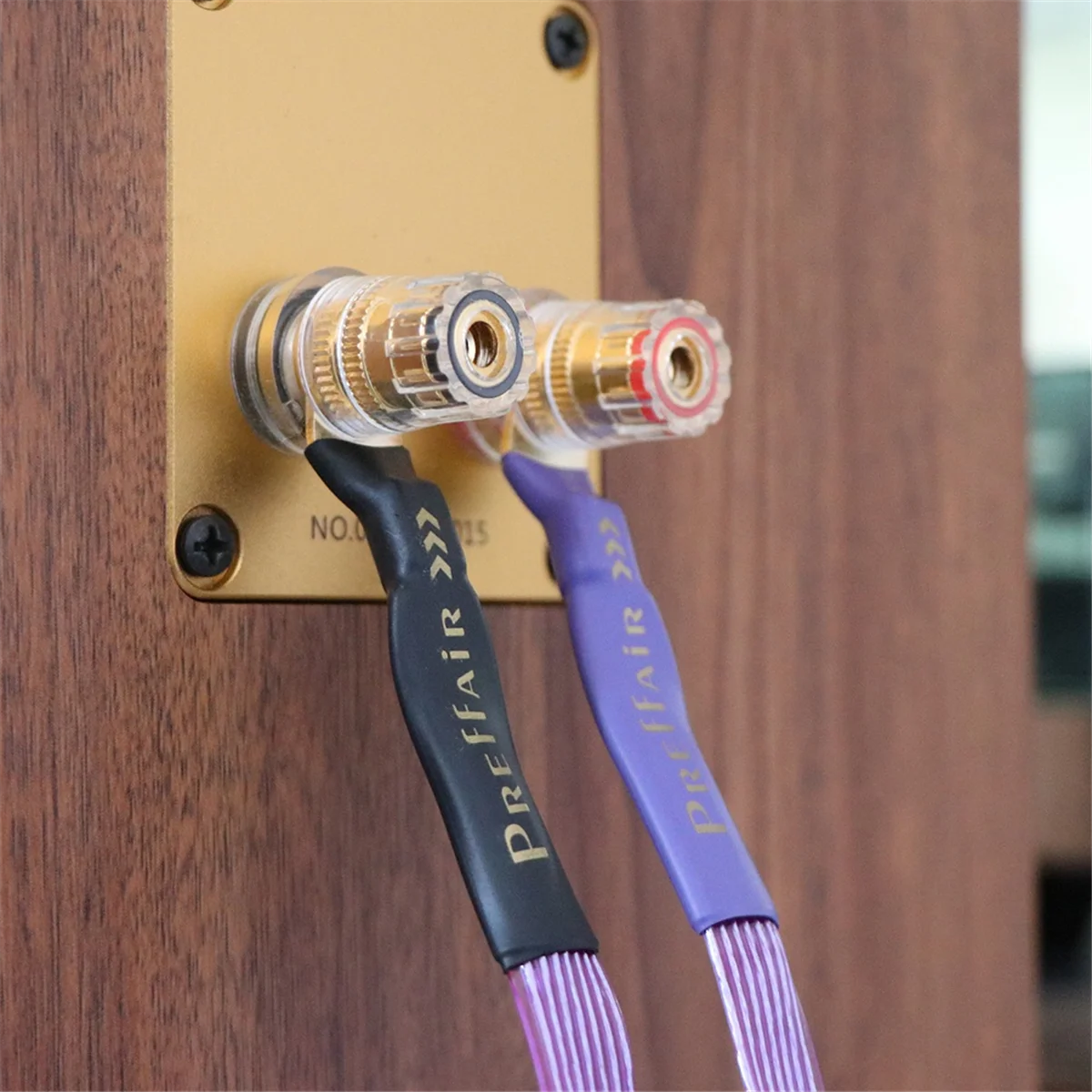 Hot sale HiFi OCC Speaker Cable Hi-End Pure Copper Belt with Serrated -Plated Banana Y Plugs Cable Speaker Amplifier