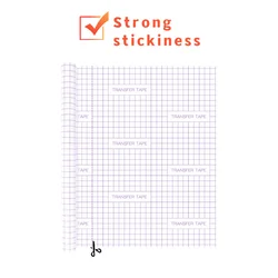 Premium Clear Vinyl Transfer Tape - Versatile Adhesive with Standard and Strong Grip - 5.5x60in (Purple-strong)