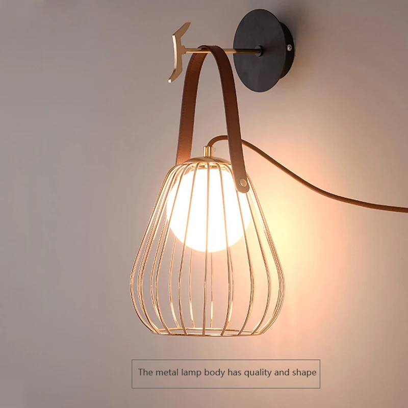 

Nordic Glass Wall Lamp Industrial Light Bedroom Becoration Decoration Home Dressers BedsideTable Nightlights Sofa Headboards