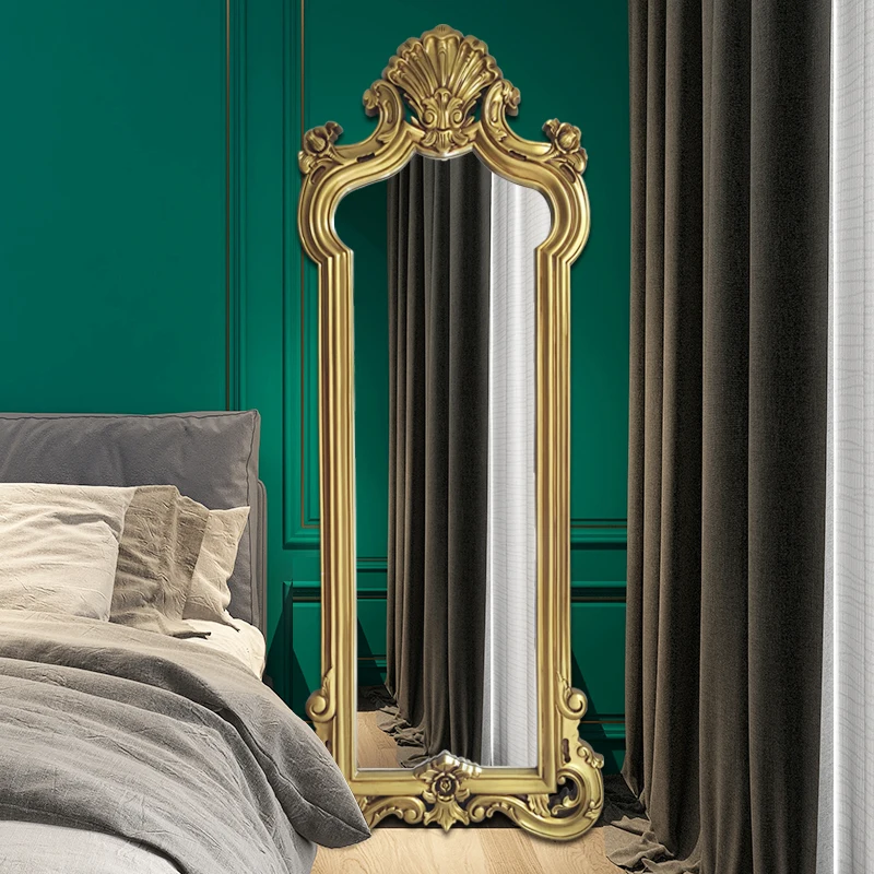 

Bathroom Gold Mirror Aesthetic Nordic Floor Large Luxury Mirror Standing Design Decorative Miroir Mural Home Decoration WWH30XP
