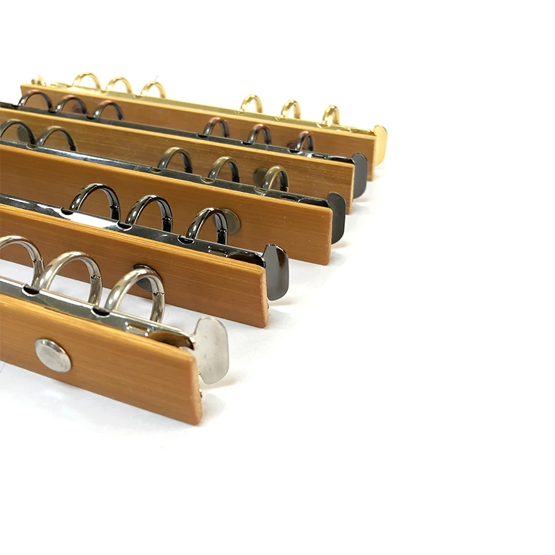 A6 Detachable Buckle Loose-leaf Binder Strip Bamboo Back Panel 6 Holes Metal Ring Binder Clips Data Book Album Notebook