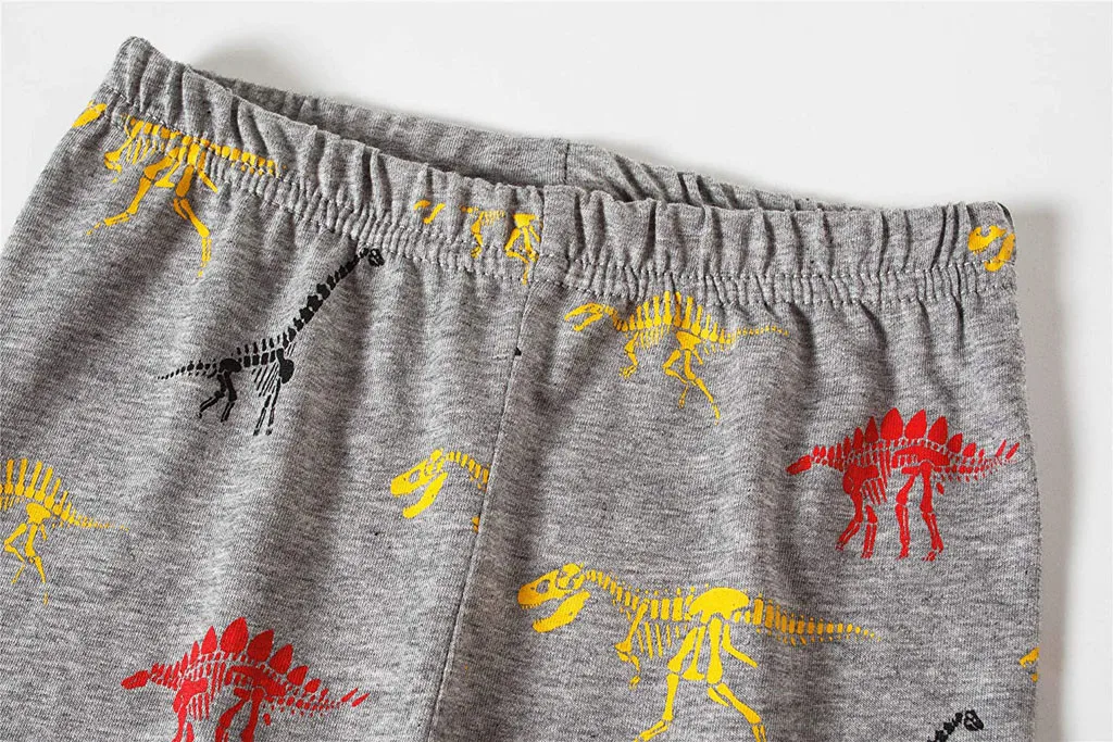 Sleepwear Pajamas Dinosaur Pants shirt Set Boys Cotton Tops Toddler Kids T Boys Outfits&Set 3-6 Month Boy Clothes Summer