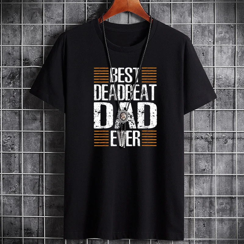 

Hot selling pure cotton T-shirt for men in summer, round neck creative printed short sleeved top, comfortable and breathable Men