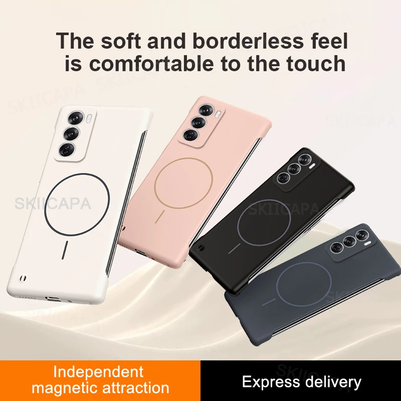 Sleek Frameless Magnetic Case with Matte Finish