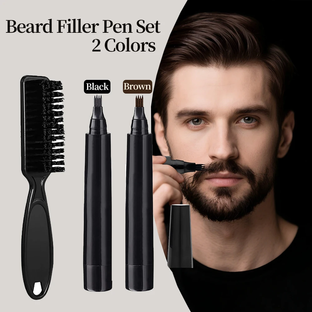Beard Pen Filler Men Beard Filler Pen Set Beard Enhancer Tools