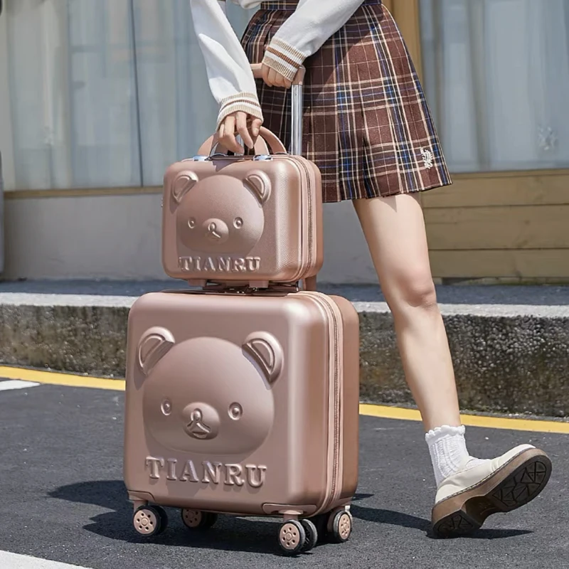 Kids Trolley Suitcase 20 inch Kids cartoon suitcase with handbag Travel luggage boys fashion rolling luggage