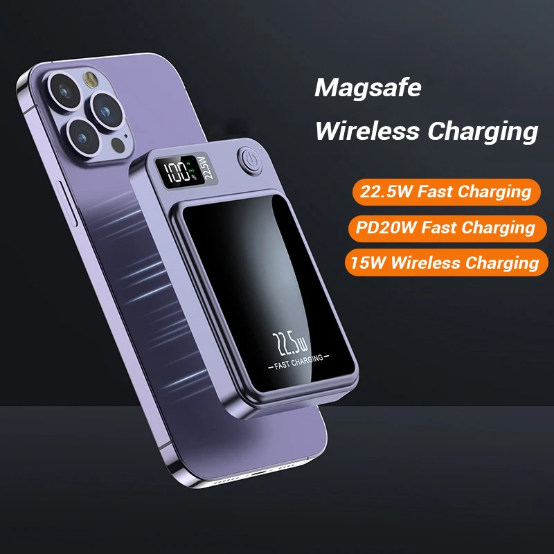 Wireless Magnetic Power Bank 20000mah Fast Charger Magsafe