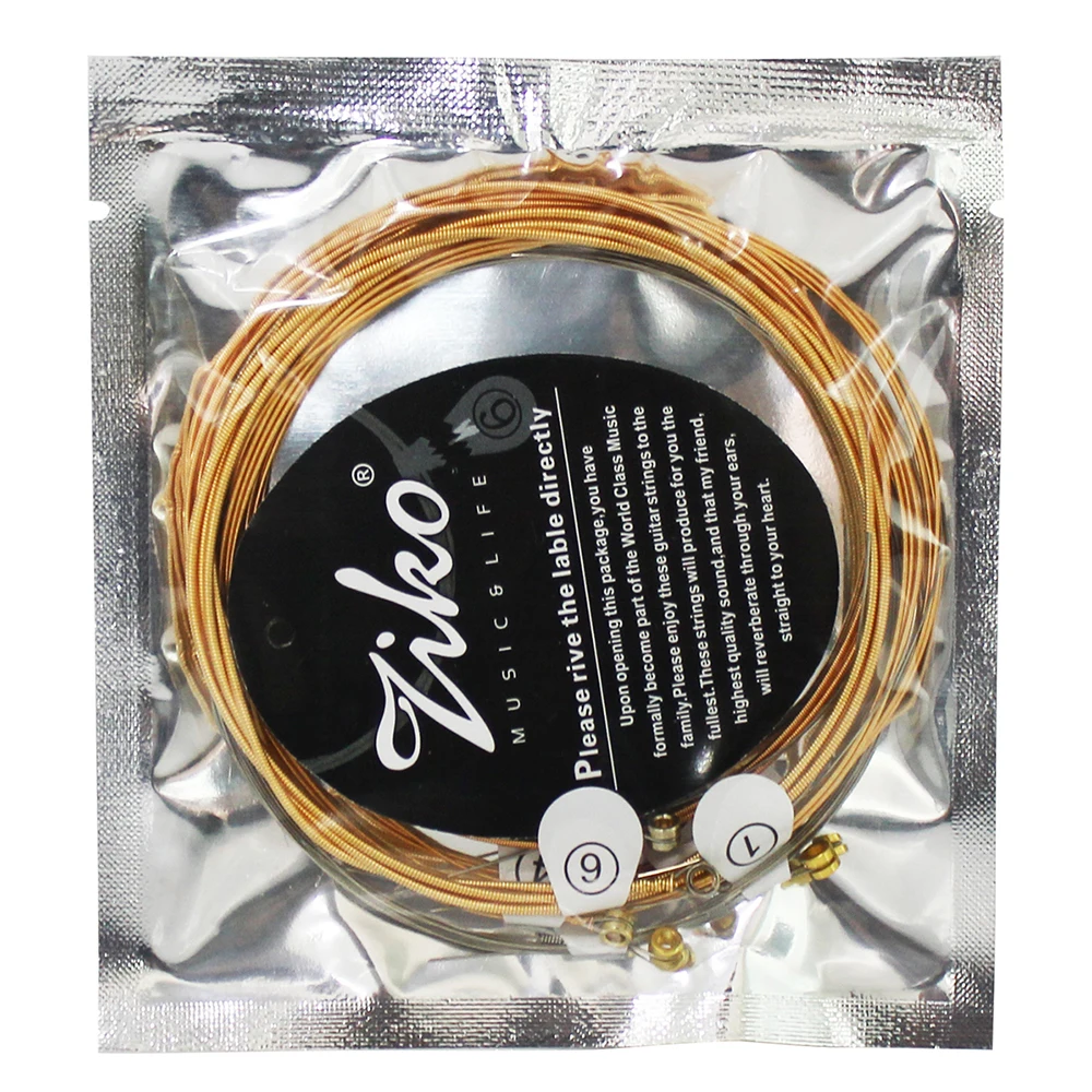 ZIKO Acoustic Guitar Strings Steel Core Phosphor Copper Wound Guitarra Strings Acoustic Guitar Parts & Accessories DP-010 ziko acoustic guitar strings stainless steel high quality wire string copper alloy wound strings guitar accessories