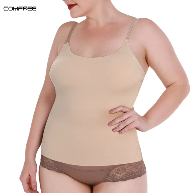 COMFREE Women's Cami Shaper Plus Size with Built in Bra Camisole