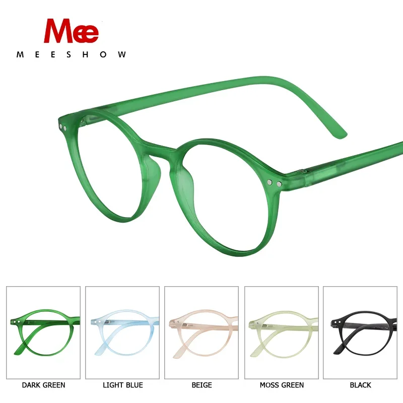 Meeshow Brand Reading Glasses Retro Transparent Fashion blue light blocking glasses Europe Style Men Women presbyopia Anti 1816 3