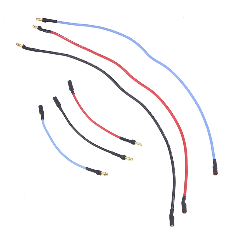 Câble d'extension moteur/ESC pour drone RC en silicone 16AWG avec fiche banane 3.5mm, longueur 25cm.