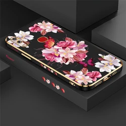 Vibrant Floral Plating Phone Case Cover for Samsung A70S (Black-740)