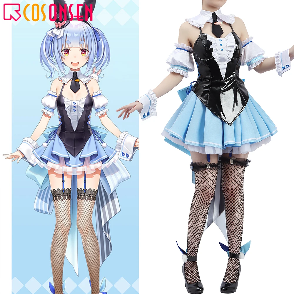

Anime YouTuber Vtuber Usada Pekora Cosplay Costume Hololive Fantasy Bunny Girl Skirt Set Halloween Role PlayOutfit