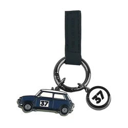 Stylish Metal Key Ring Case Cover with Keychain Buckle - Fashionable Accessory Holder (Blue)