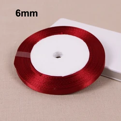 Bright Red Satin Ribbon - 25 Yards Wholesale for DIY, Gift Wrapping, and Crafting (6mm)