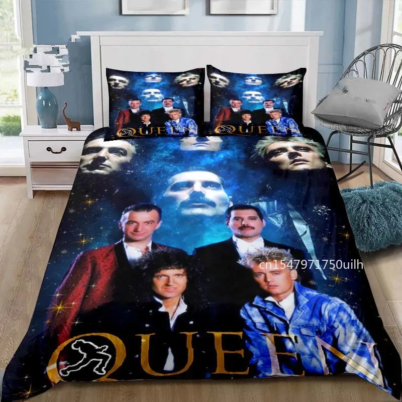 

Freddie Mercury Queen Rock Band All Season Twin Bedding Set 3 Piece Comforter Set Bed Duvet Cover Double King Bedding Set