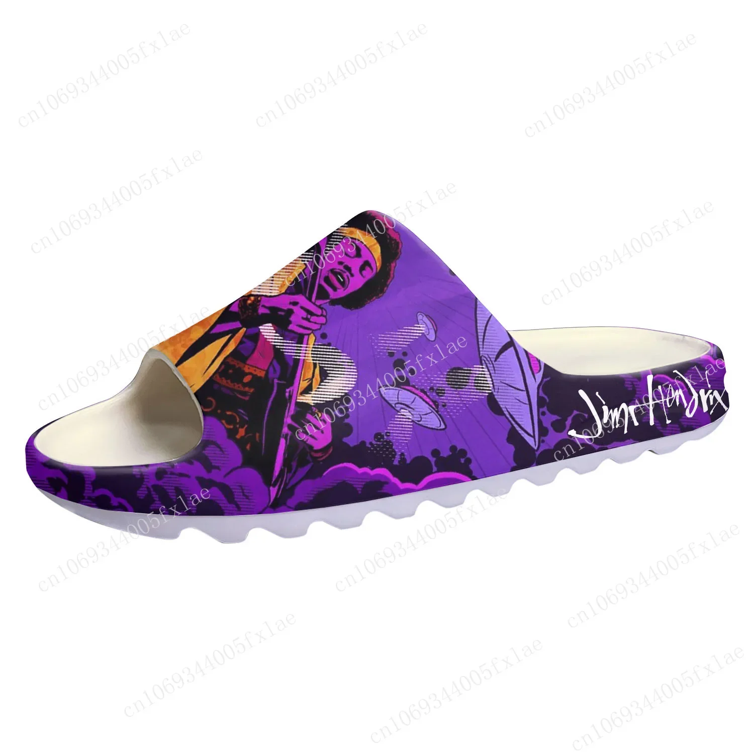 J-Jimi Guitarist Soft Sole Sllipers Home Clogs Step on Water Shoe Men Women Teenager H-Hendrix Customize on Shit Beach Sandals