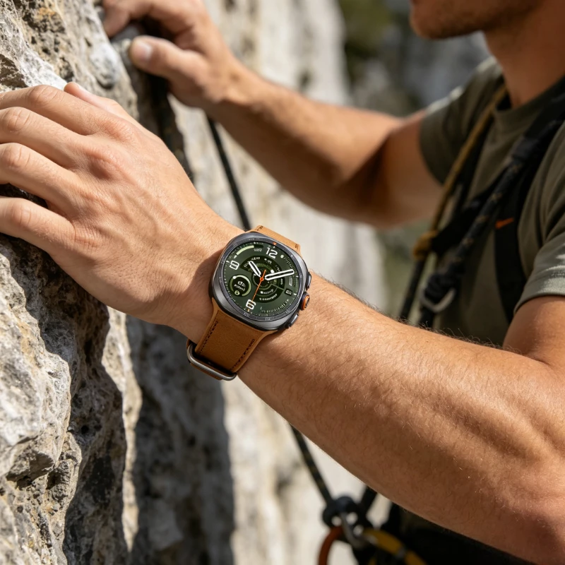 Peakform Leather+Silicone Sport Band - Premium Strap for Smartwatches