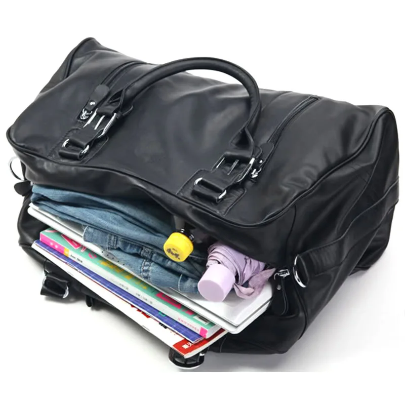 Genuine Leather Travel Boston Bag for Men Designer Luggage Bags Duffee Bag Leather Shoulder Messenger Handbags Weekend Bags
