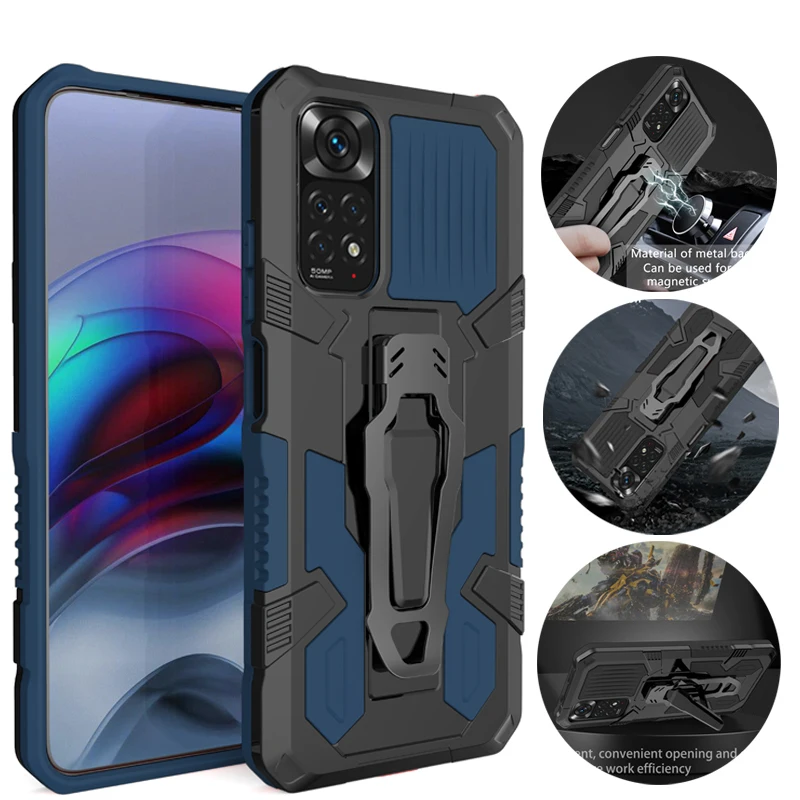 Funda Protectora Con Soporte Y Anillo Magnético Para IPhone 15 14 13 12 11 Pro Max Plus XR XS
