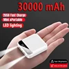 30000mAh Large-capacity Mini Power Bank Super Fast Charge Built-in Cable Portable External Battery For Samsung iPhone 2025 1