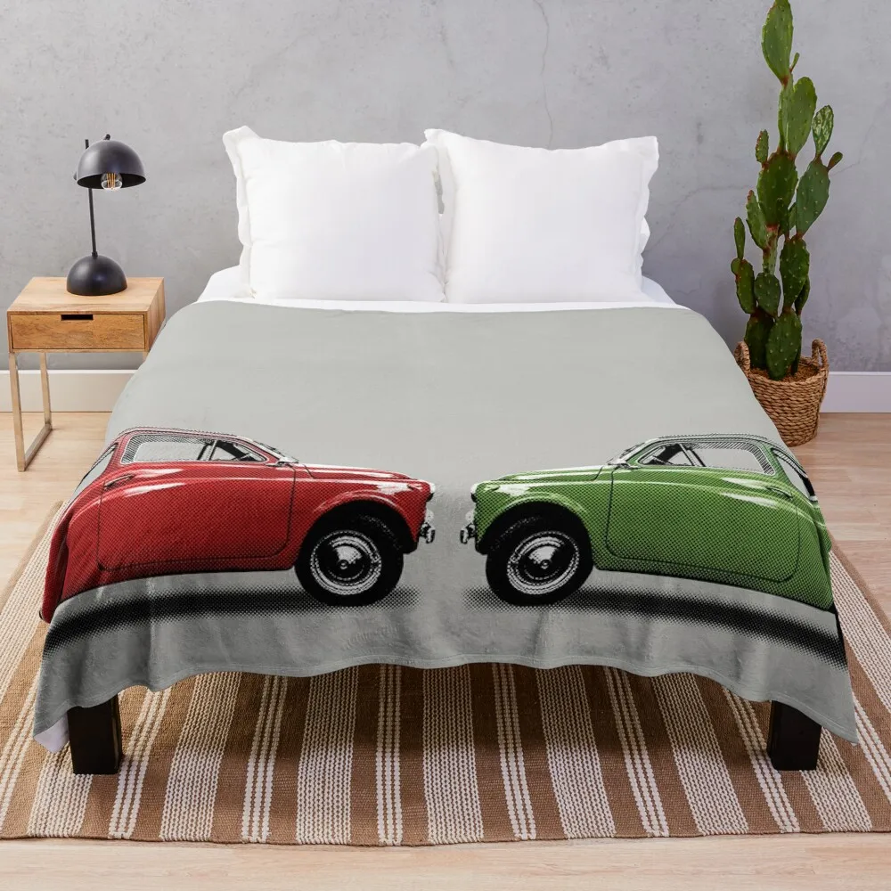 

Italian Fiat 500 Throw Blanket Kid'S Blanket Furry Blanket Soft Bed Blankets Custom Blanket