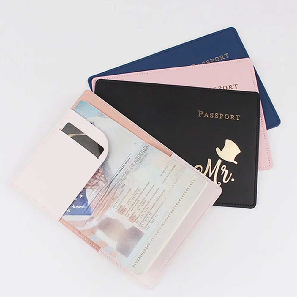

PU Leather Wallet Case Wedding Gift 2024 Lover Couple Passport Cover Women Men Portable Bank Card Cover Passport Holder