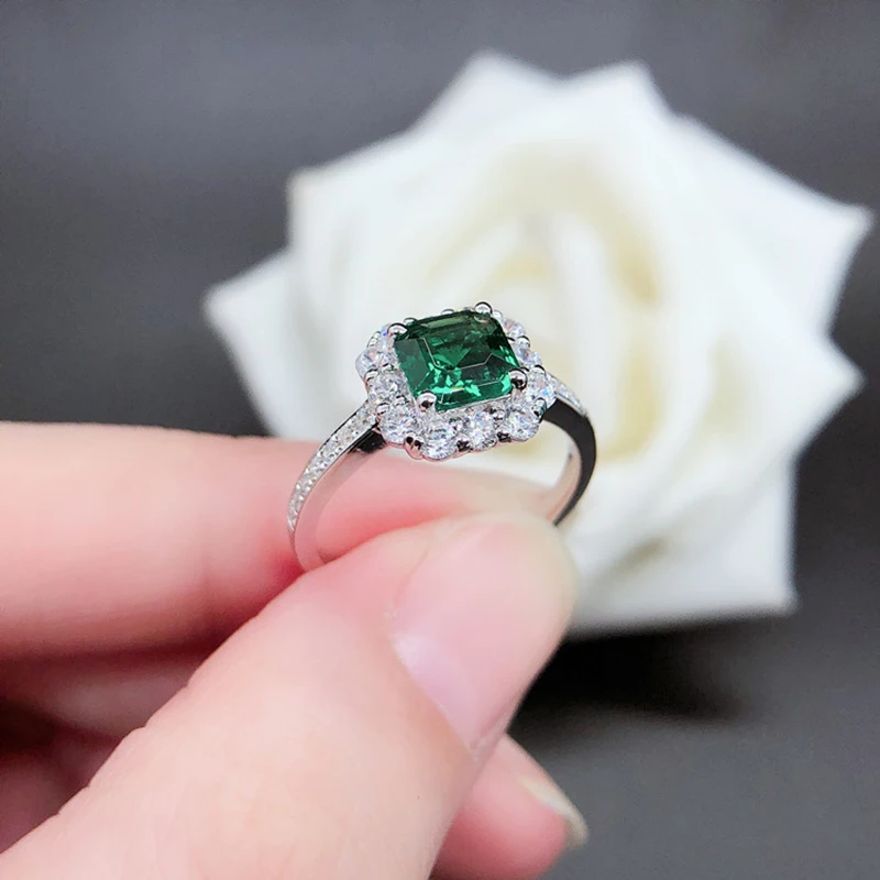 585 Gold Color Vintage Green Stone Rings for Women Luxury Rhinestone Wedding Engagement