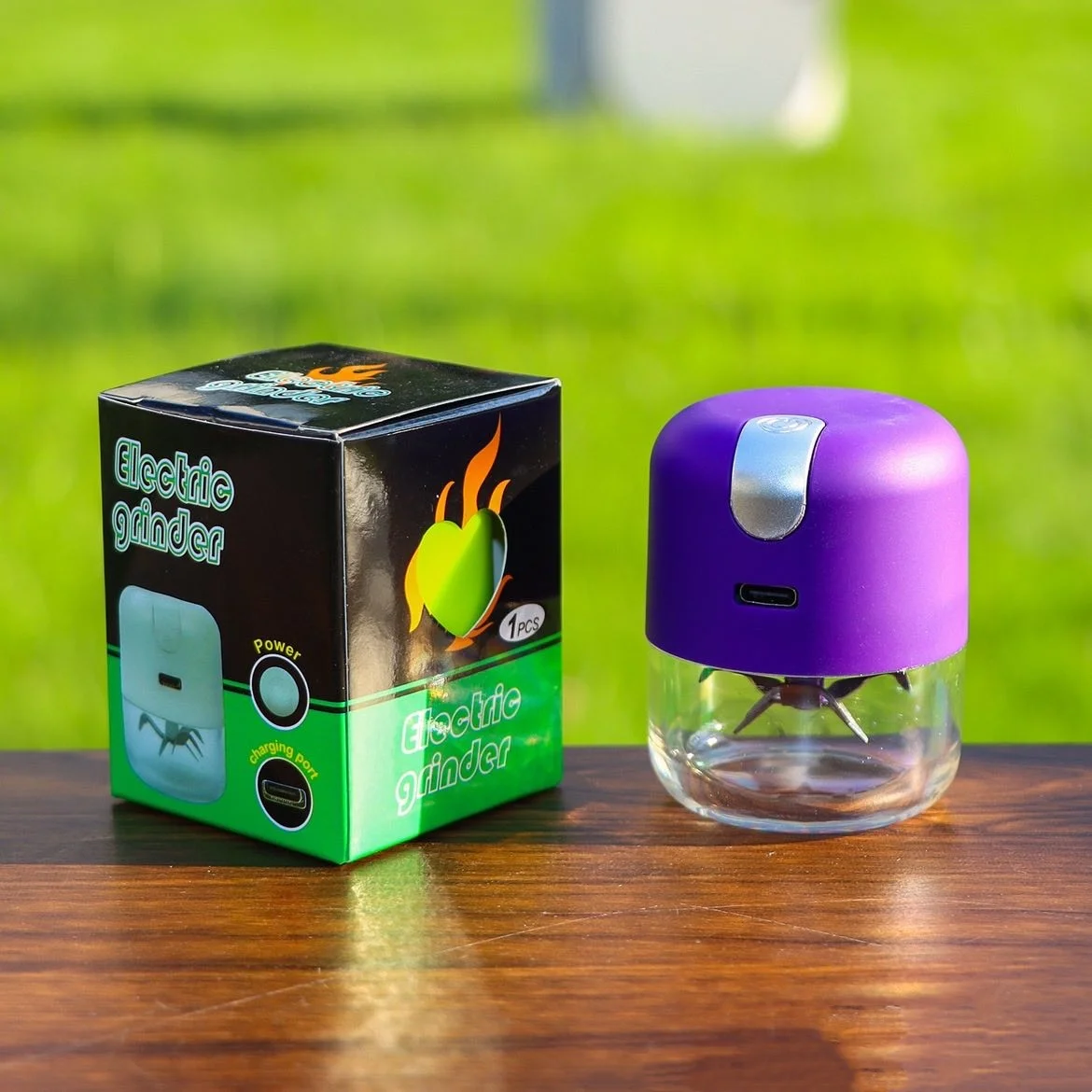 Mini Electric Dry Herb Grinder High Speed Rotation Tobacco Shredder USB Rechargeable Grass Grinders for Smoking Accessories