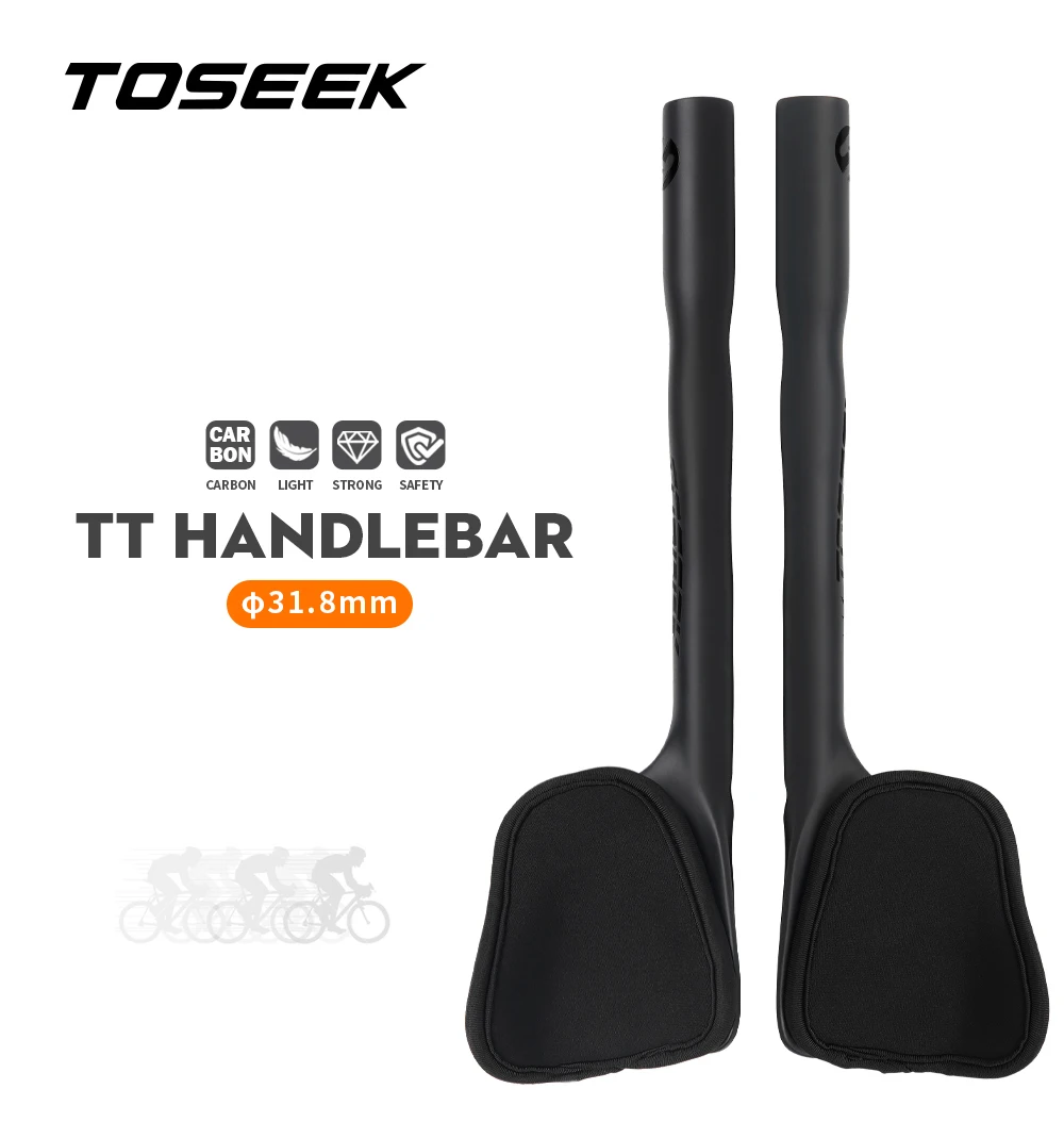 

TOSEEK Bike Handlebar Rest Relax Ultralight Carbon Fiber TT MTB Road Bicycle Race With Sponge Elbow Pad Cycling Gravel Parts