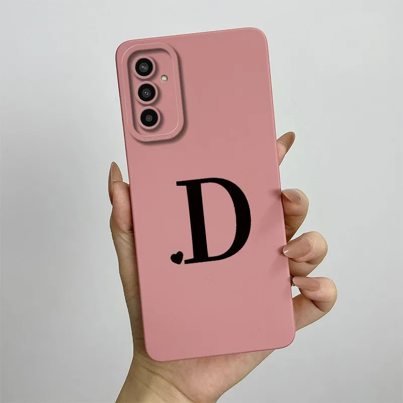 Cute Initial Letters Full Protection Shockproof Soft Silicone Phone Case