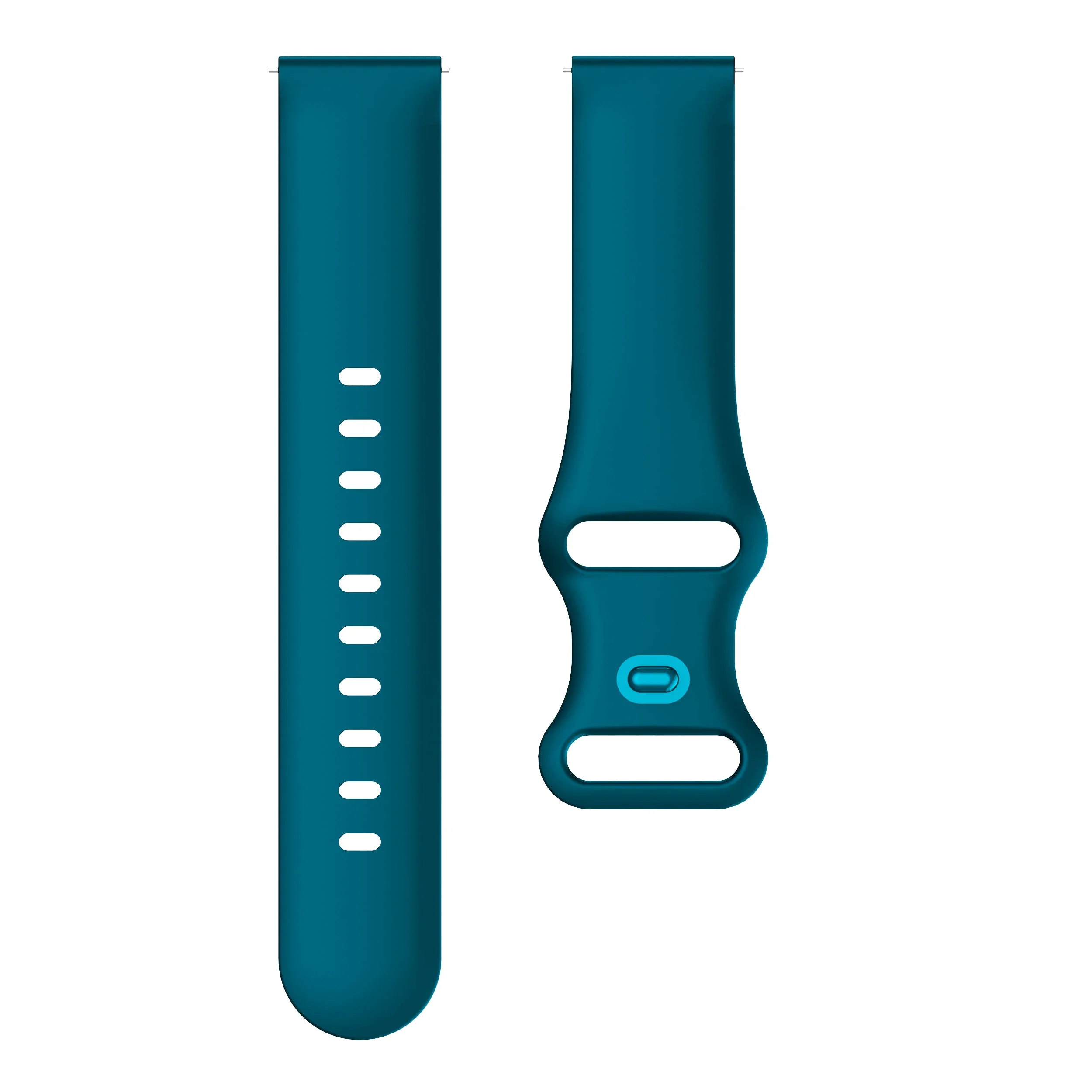 Universal 22mm Silicone Watchband with Butterfly Buckle - Unisex Adjustable Strap