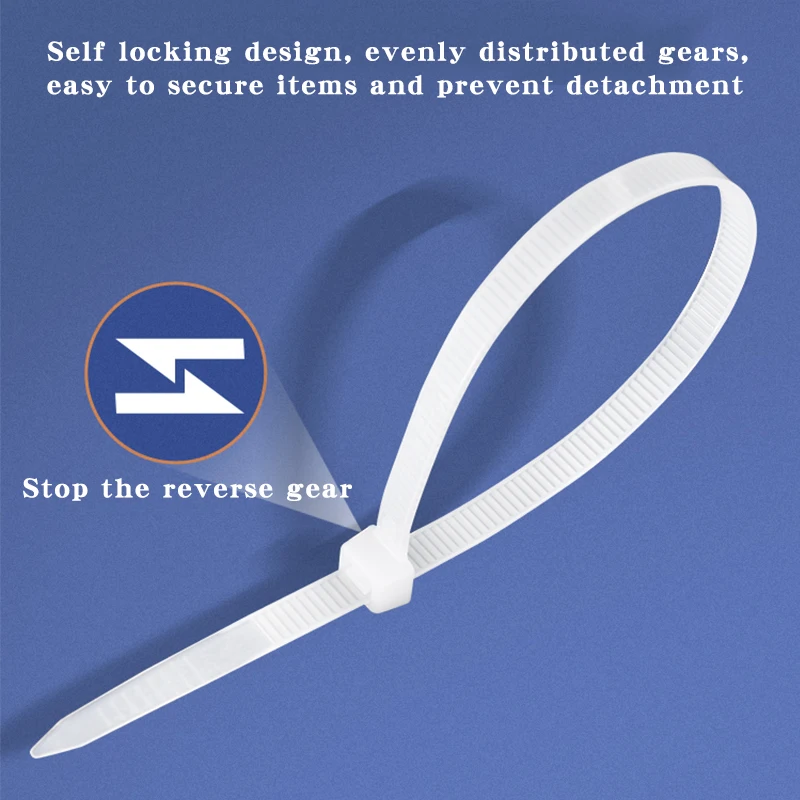 Nylon Cable Ties Cable Ties Cable Tie Nylon Zip Ties 500/1000PCS/bag Self-locking Plastic Nylon Tie Zip Wraps Strap
