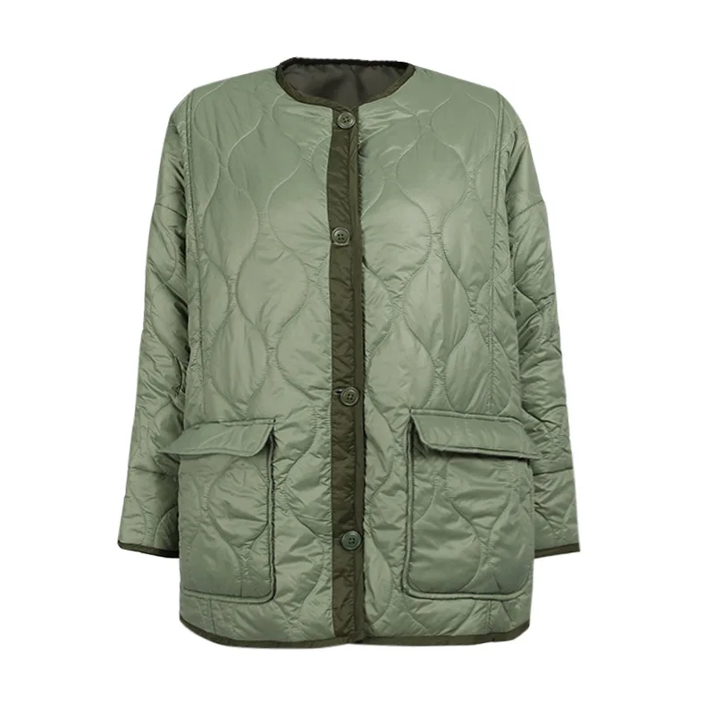 

2022 New Loose Cotton Jacket Coat Fashion Casual Tops Women's Thick Winter Warm Mid-Length Solid Color