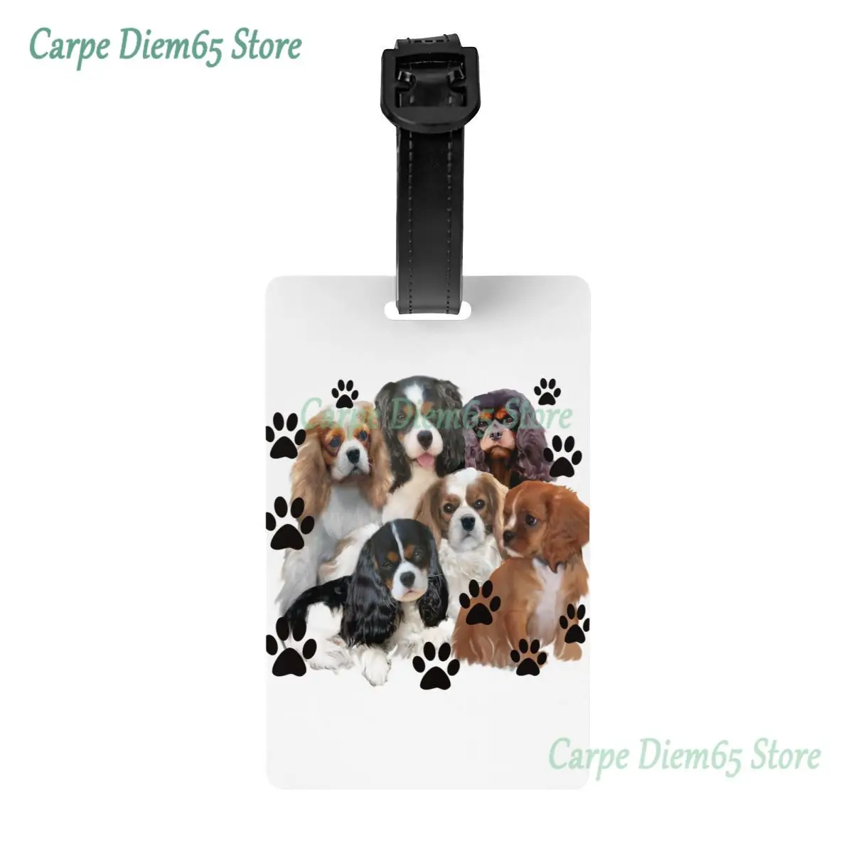 

Cavalier King Charles Spaniel Family Group Luggage Tags for Suitcases Cute Dog Baggage Tags Privacy Cover Name ID Card