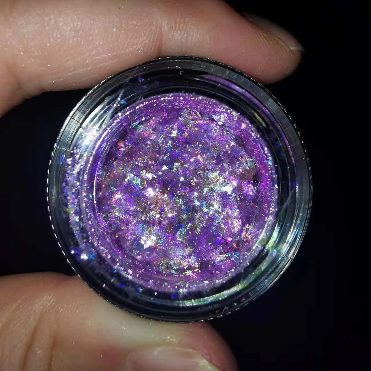 Iridescente Aurora Opal Nail Powder Mermaid Chameleon Flakes Fiocchi Irregolari Olografici Nail Arts Rub Dust Aurora Opal Glitter