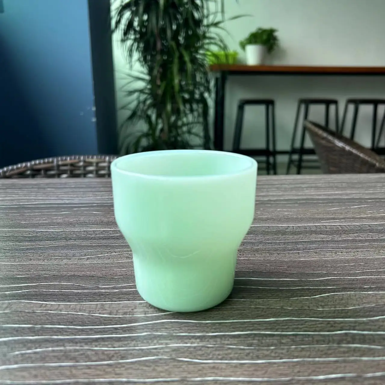 New Arrival Ins Korea Jade Glass Cup for Tea Milk Coffee Water ,High Borosilicate Old Fashion Glass for Home
