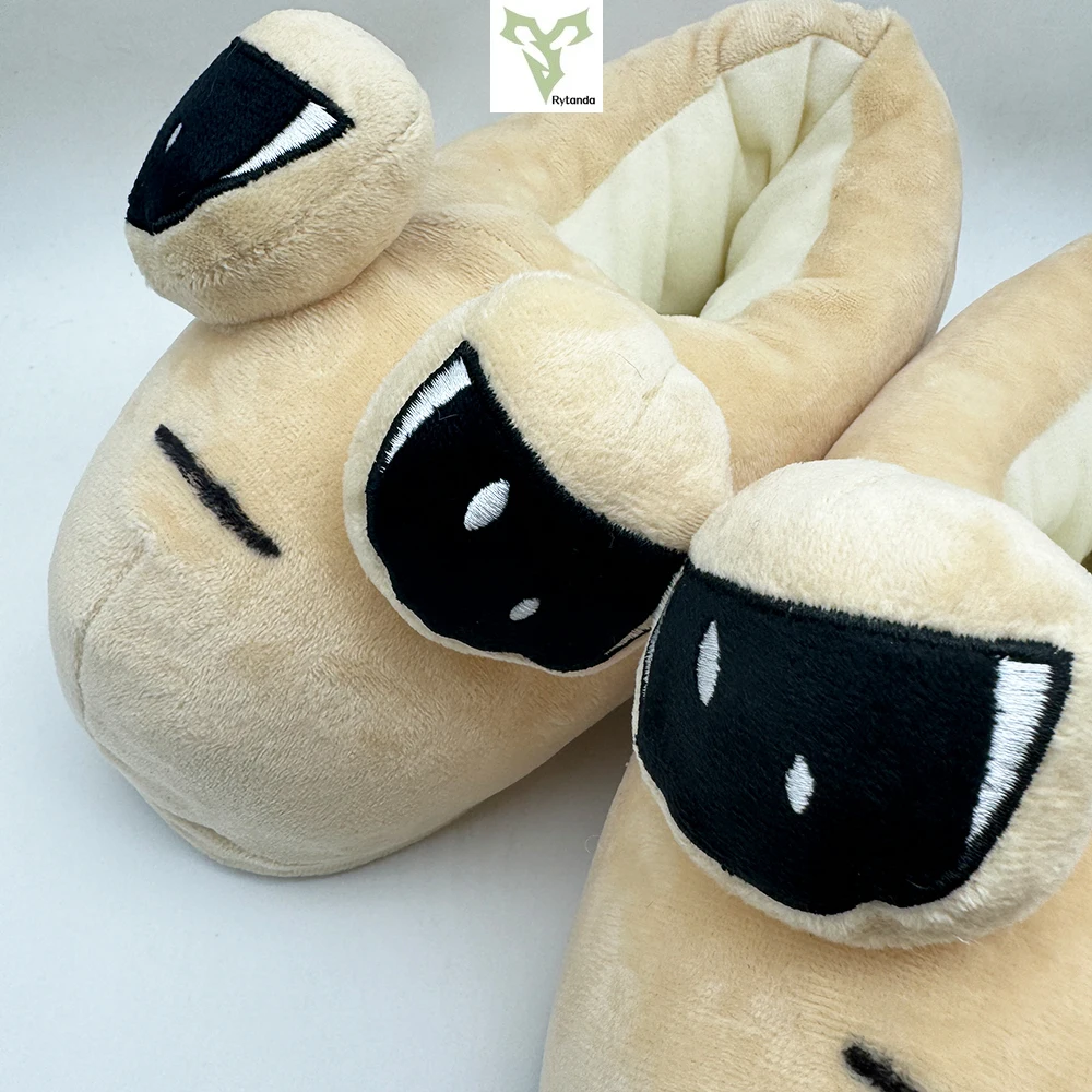 New Pou Plush Slippers Soft Stuffed Anime Slippers Cute Animal Pou Pendant Home Shoes Bag Pendant Women and Men's Birthday Gift 4