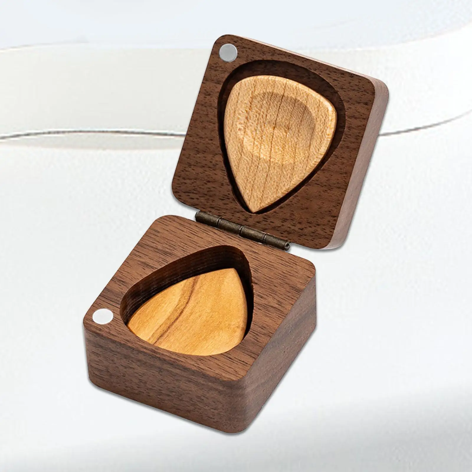 Guitar Pick Box Storage Carrying Organizer Portable Practicing Storage Container for Bass Guitarist Musician Music Instrument