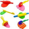 Children Cartoon Dinosaur Fruit Roller Cutter Scissors Dough Accessories Plasticine Mold Early Educational Toy Dough Play Tools 3