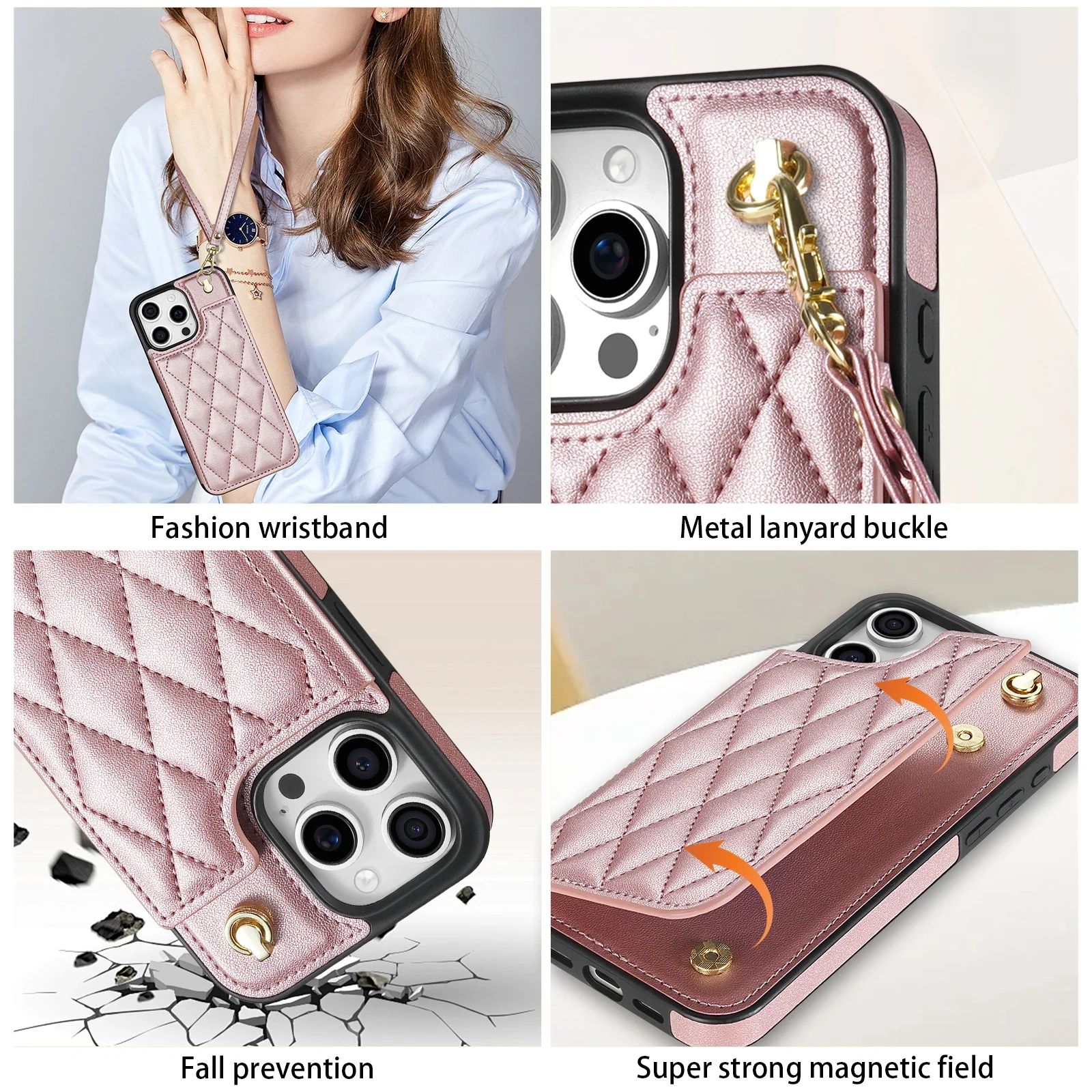 Premium PU Leather Flip Phone Case with Card Wallet Holder