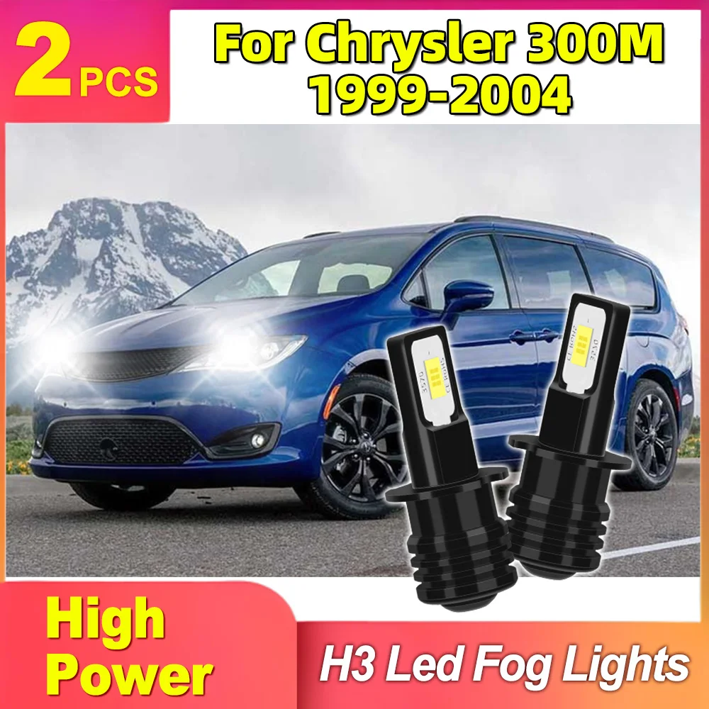 2개입 자동차 LED 전면 안개등 H3 6000K 화이트 플러그 앤 플레이 90W ..