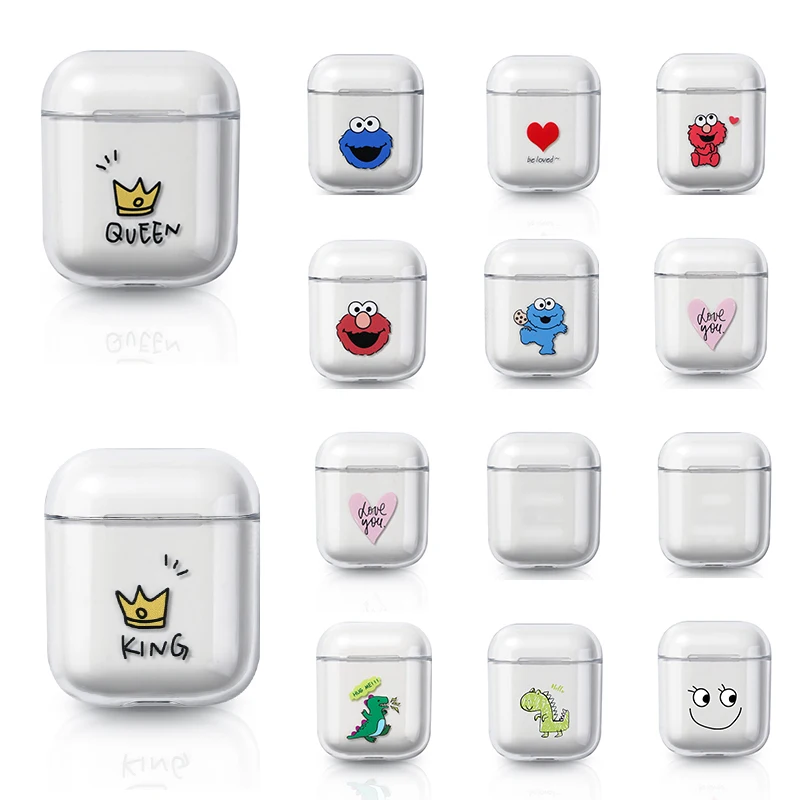 Per Il Caso Di Airpods Caso Molle Di Tpu Trasparente Di Caso Di Bluetooth Del Trasduttore Auricolare Della Copertura Per Apple Air Baccelli 2 1 Caso S