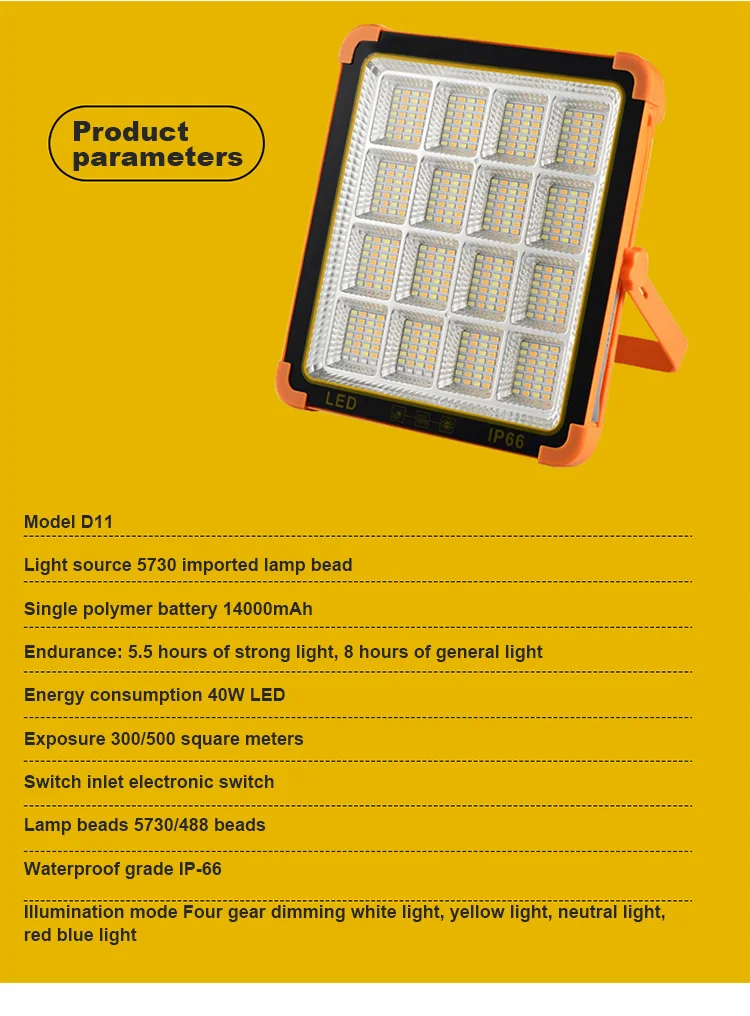 Solar Light Rechargeable LED 15000W - Image 7