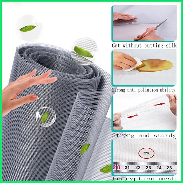 Futaoyyt Moustiquaire d'intérieur Taille personnalisable Protéger les bébés et la famille des insectes et des insectes Anti moustiquaire PP Nano Écran de fenêtre 3