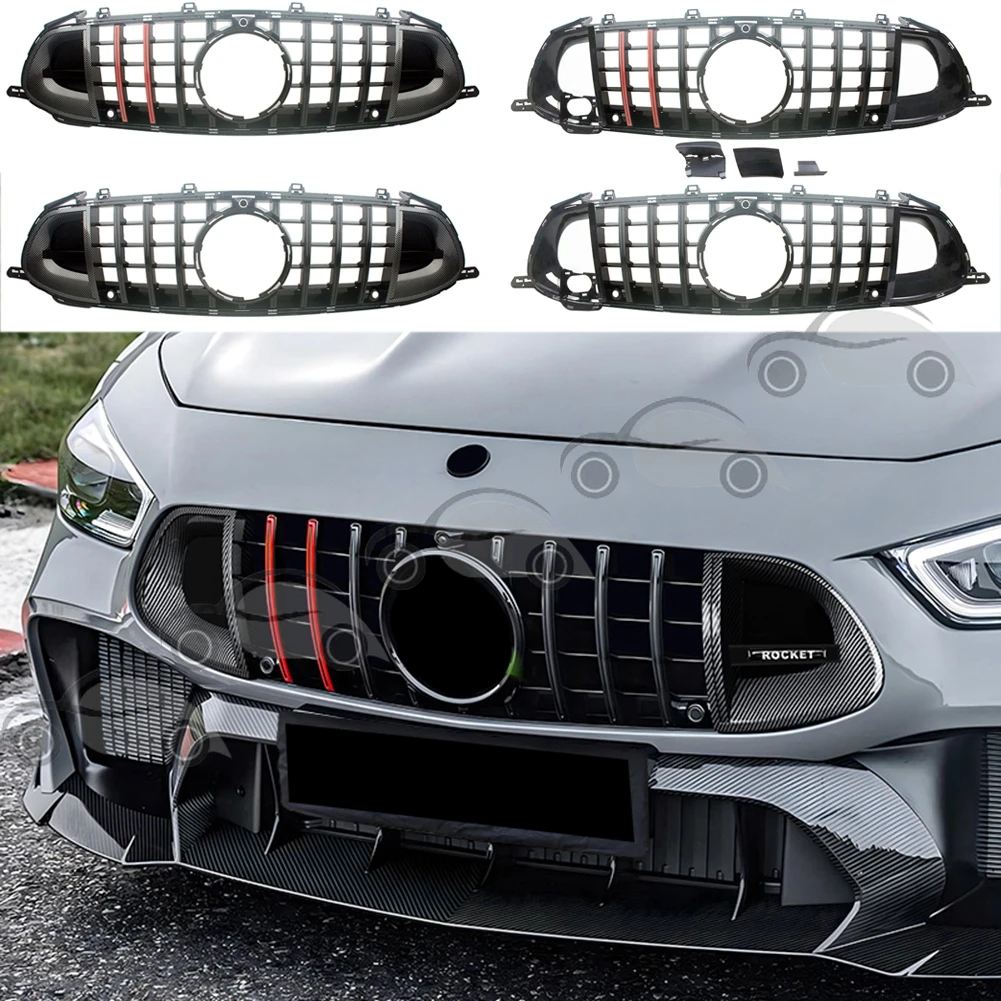 

Car Front Racing Facelift Grill Upper Bumper Grilles For Mercedes-Benz X290 W290 AMG GT40 GT50 GT53 GT63 GT63S 2018+ 4Doors