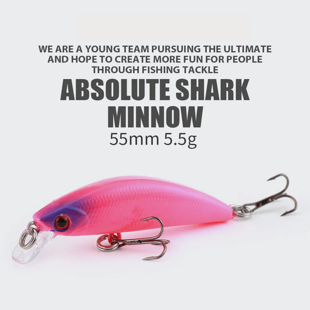 

2pcs Submerged Bait Minnow 55mm5.5g Fishing Lure Baits Wobbler Hard Bait Plastic Pike Artificial Pesca Fishing Tackle