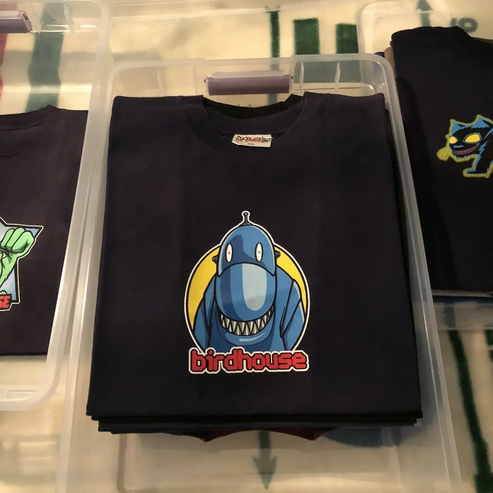 Vintage Anni '90 Birdhouse Skateboard Willy Santos Crusher T-Shirt Taglia Xl Blu 2024 Marchio Di Alta Qualità Casual Manica Corta O-Collo